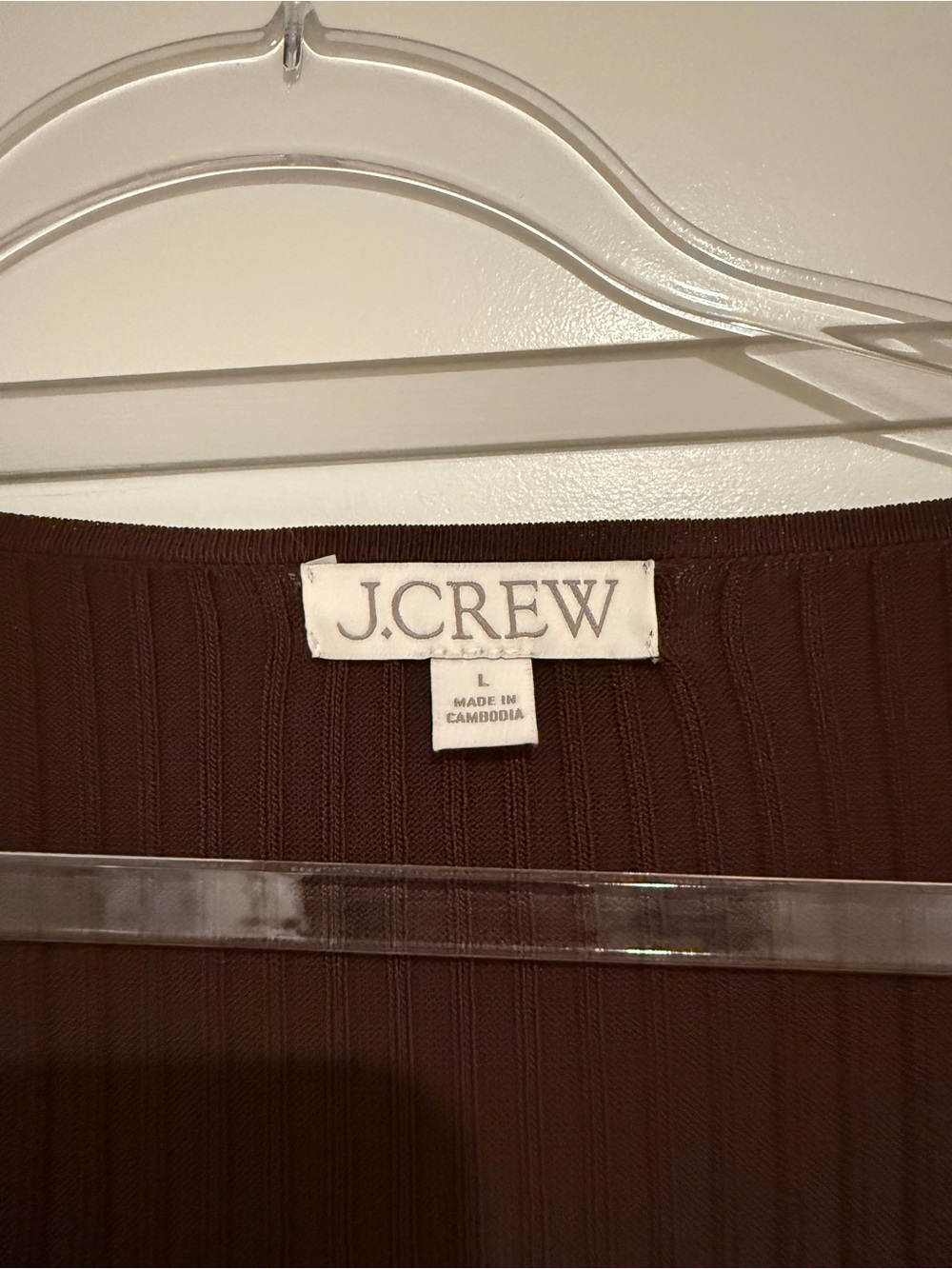 J. Crew Brown Ribbed Button Cardigan - Picture 2 of 2